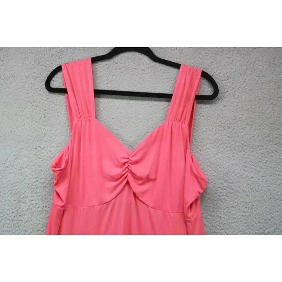 Susan Graver Maxi Coral Sleeveless Dress-Size XL-Stretchy-Flowy-Romantic - Picture 2 of 7